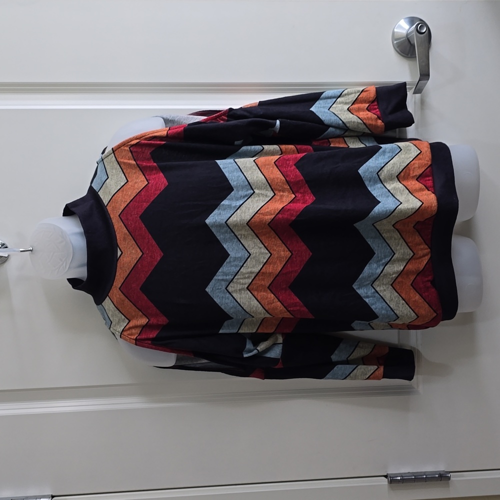 Lou Keith Retro‎ Look Open Shoulder Long Sleeve Top Size Small